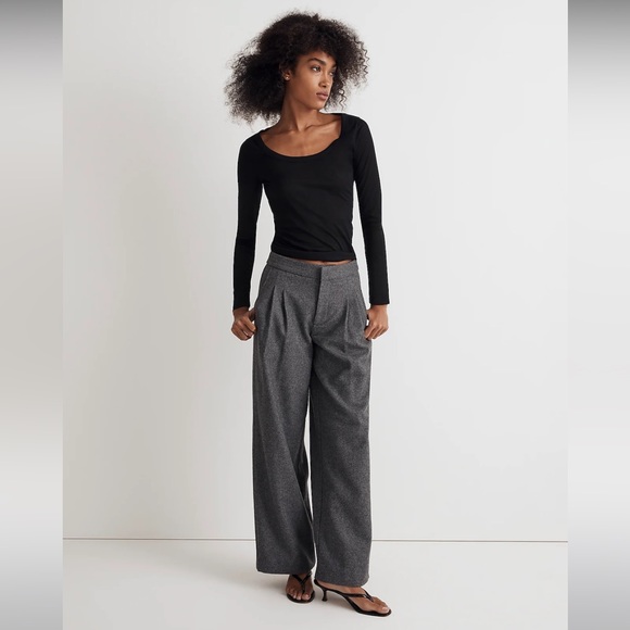NWT Madewell The Harlow Low-Slung Wide-Leg Pant - Size 0 -...